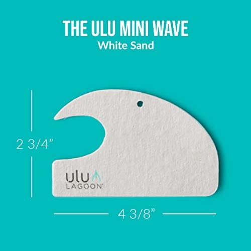 ulu Lagoon Hanging Car Air Freshener | Tropical Beach Coconut Surf Wax Scent Mini Wave | Long Lasting Car Freshener, Closet and Beyond | Made In USA | 3 Pack (White) - Image 5