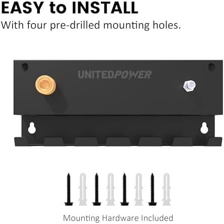 UNITEDPOWER Pressure Washer Gun Holder，Wall Mount Foam Cannon Holder，Tool Storage Rack for Pressure Washer Wand/Nozzle Tips, Car Wash Accessories Organizer, Black - Image 6