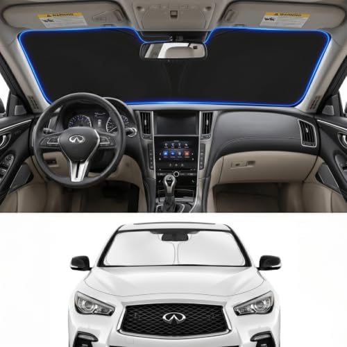 Custom Fit Windshield Sun Shade for Infiniti Q50 2014-2026 by Unknown