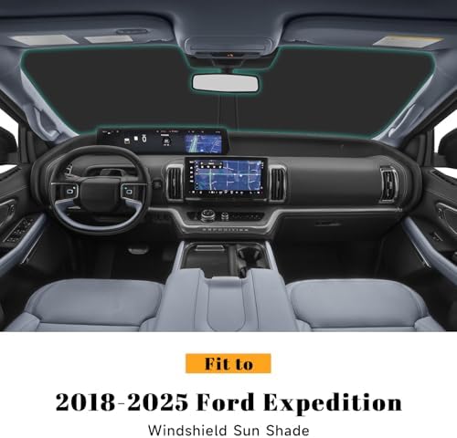 Car Windshield Sun Shade for Ford 2018-2025 Expedition Accessories (OEM Design) Reflective Foldable Heat Insulation Sunshade for Ultimate Protection - Image 2