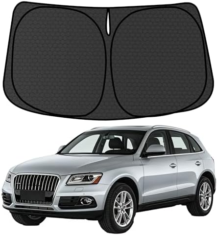 Q5 SQ5 Customized Windshield Sun Shade for Q5 2009-2017 | SQ5 2014-2017 Front Window Sunshade Visor Protector Foldable Blocks UV Rays Keep Car Cooler Accessories by aatoppus