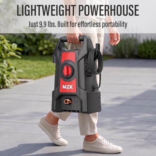 MZK Lightweight Pressure Washer, Portable Power Cleaner with Foam Cannon - Image 7