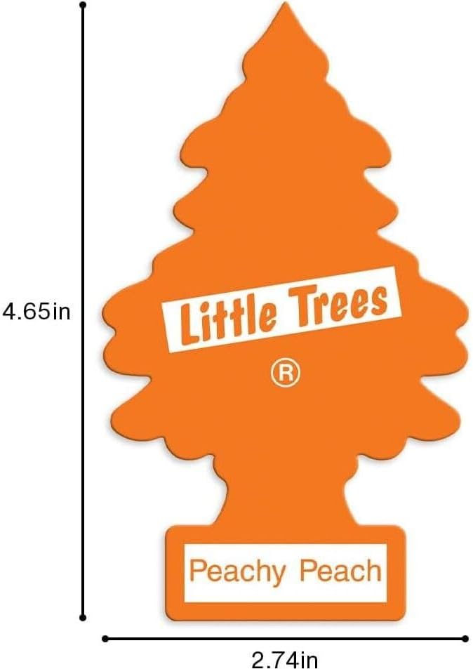 LITTLE TREES Car Air Freshener | Hanging Paper Tree for Home or Car | Peachy Peach | 3 Pack - Image 7