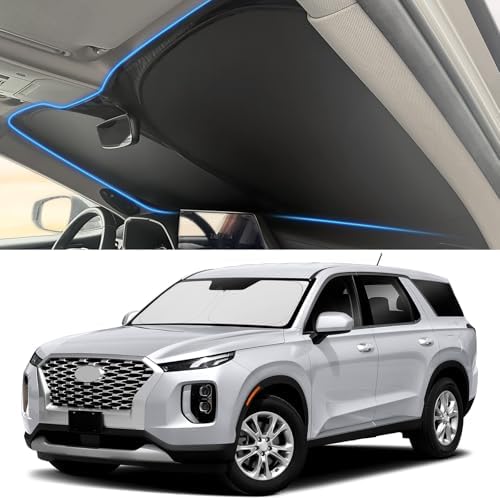 Windshield Sun Shade for Hyundai 2020-2025 2026 Palisade Accessories (OEM Size) Auto Interior Front Window Sun Visor Heat Protection by YOJOJOCO