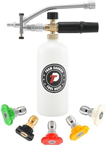 Tool Daily Foam Cannon with Dual Connector Accessory, 1/4" Quick Connect by ToolDaily