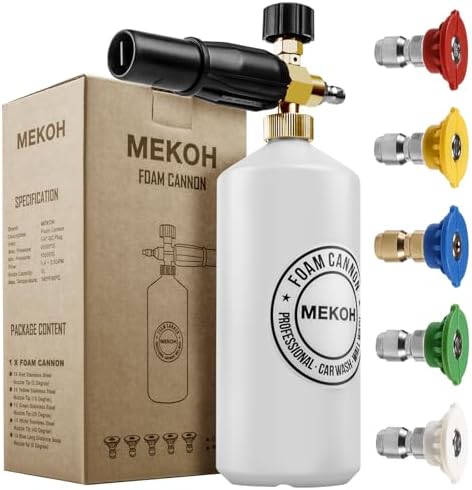 MEKOH Foam Cannon for Pressure Washer, 1/4" Quick Connect Car Wash Foam Gun by MEKOH