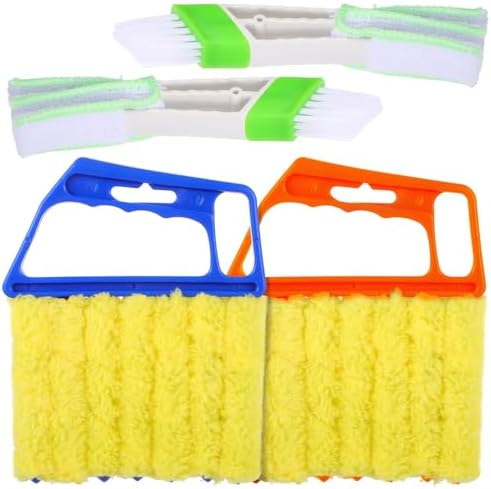 4 Pcs Blind Cleaner Tool 7 Finger Microfiber Window Blind Duster by Lusofie