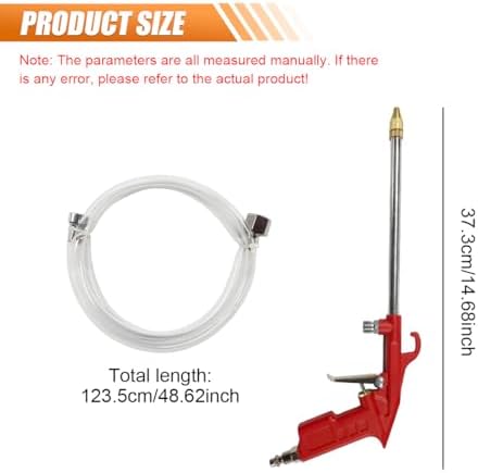 Car Air Engine Cleaning Spray Gun, High Pressure Air Nozzle Blow Gun with 4Ft Hose, Pneumatics Dust Cleaner Sprayer Tool, Siphon Vehicle Engine Bay Wash Spray Kit(Straight) - Image 2