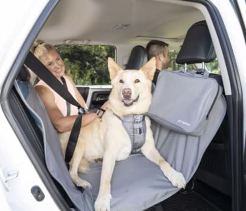 Kurgo Rover Extended Hammock Seat Cover, Charcoal, 63" Wide | Protects Seats from Muddy Paws & Pet Hair, Water & Stain Resistant, Secure Fit, Extended Width For SUVs & Trucks - Image 3
