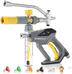 M MINGLE Pressure Washer Gun with Mini Undiluted Foam Cannon, 1/4" QC by MMINGLE