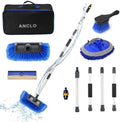 64'' Car Wash Brush with Long Handle, RV Flow-Through Wash Brush with Adjustable Handle, Anti-Scratch Plus Size Soft Car Wash Brush Mop with Hose Attachment Car Wash Kit for SUV RV Truck Boat by Unknown
