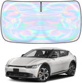 for Kia EV6 2022-2025 2026 Windshield Sun Shade Cover - Custom Fit Kia EV6 4 Layers Sunshade Foldable Front Window Sunshade Sun Visor Protector Block UV Rays Keep Your Car Cooler Car Accessories by Unknown
