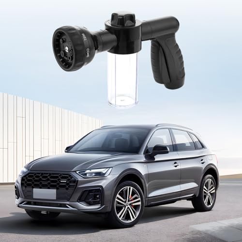 Car Wash Foam Gun, High Pressure Vehicle Wash Soap Sprayer with 8 Adjustable Watering Patterns, Automotive Hose Nozzle Foam Blaster, Universal for Automobile RV Truck (Black) - Image 6