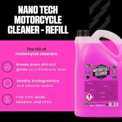 Muc-Off Nano-Tech Motorcycle Cleaner, 5 Liter - Fast-Action, Biodegradable Motorbike Cleaning Spray - Safe On All Surfaces and All Types of Motorcycle -667US - Image 2