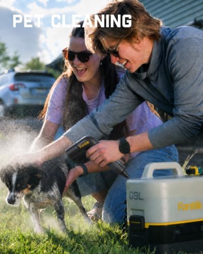 Fanttik NB10 Nano Portable Cordless Electric Sprayer w/2.1Gal Tank, HD LED Display, 4000mAh Lithium Battery & Built-in Camping Light, Light Cleaning Portable Washer for Pets, Filters & Camping - Image 4