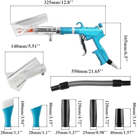 GOCCIDA 2IN1 Car Cleaning Air Blow Gun & Vacuum Gun for Interior Detailing - Image 2