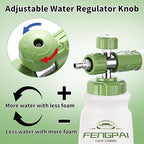 FENG PAI Pressure Washer Foam Cannon with Dual-Connector Accessory & 7 Power Washer Sprayer Nozzles, Double Tip Attachment For Soap Cannon, 1/4" Quick Connect, 3600 PSI, White Bottle - Image 2