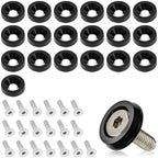smilfuy 20PCS Aluminum Bumper Fender Washer Stainless Steel Bolts, Black by smilfuy