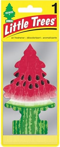 LITTLE TREES Car Air Freshener | Hanging Paper Tree for Home or Car | Watermelon Scent | 6 Pack - Image 2