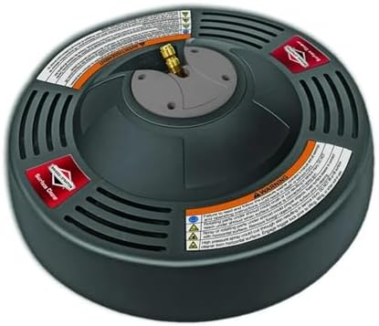 Briggs & Stratton 14 inch Rotating Surface Cleaner for Gas Pressure Washers with Quick Connect Wands and Dome Shape Cover, Black by BriggsStratton