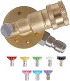 Meteor Blast Pressure Washer Pivoting Coupler with 8 nozzles, 3 upgrades by Meteor+Blast