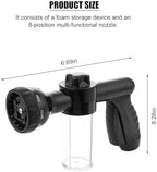 Car Wash Foam Gun, High Pressure Vehicle Wash Soap Sprayer with 8 Adjustable Watering Patterns, Automotive Hose Nozzle Foam Blaster, Universal for Automobile RV Truck (Black) - Image 2