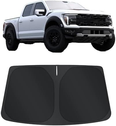 TINGLU Sun Shade for Ford F150 F-150 2021-2025 2026(Lariat, King Ranch, Platinum, XL XLT Limited Raptor) Accessories Windshield Sun Shade Window Shade UV Rays Protection Sun Visor Cover by TINGLU