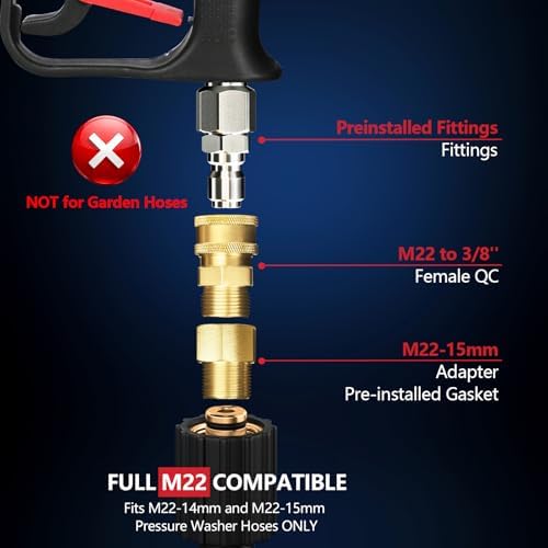 Short Pressure Washer Gun with 360° Swivel - Image 3