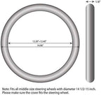 Elantrip Steering Wheel Cover Leather 14 1/2 to 15 inch Universal Padded Soft Grip Breathable for Car Truck SUV Jeep Anti Slip Blue and Black - Image 7
