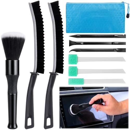 XANGNIER Car Detailing Kit Interior,Car Interior Cleaner Brush Set,10 Pcs by XANGNIER