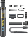 Fanttik Slim V8 APEX Cordless Car Vacuum & Air Duster, 4-in-1 Portable Mini Vacuum with 19000pa Suction Power for Pet Hair, Type-C Charge, One-Touch Empty for Car, Office Desk, Keyboards (Gray) by FANTTIK%C2%AE