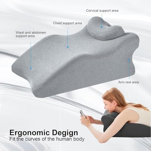 Multi-Functional Memory Foam Wedge Pillow for Enhanced Comfort & Support – Ideal for Reading, Lounging, Leg Elevation and Relaxation with Removable Cover,Black - Image 3