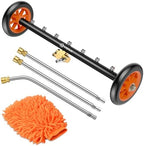 VIGRUE 2-in-1 Undercarriage Pressure Washer Attachment,24 Inch Pressure Washer Water Broom with 7 Nozzles, Under Car Washer Cleaner with 3 Pieces Extension Wand,4000 PSI,Orange by Aprofessionalfastenerseller