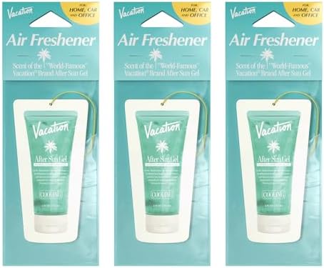 Vacation Car Air Freshener 3-Pack, After Sun Scent by Vacation