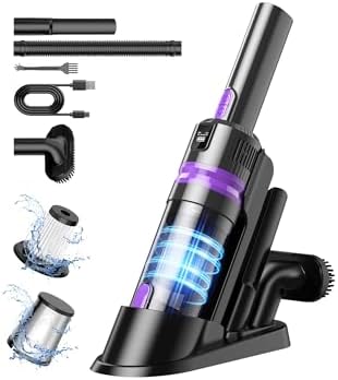 Handheld Vacuum with Type-C Charging, Rechargeable Battery Powered, Lightweight for Home Office Pet by Unknown