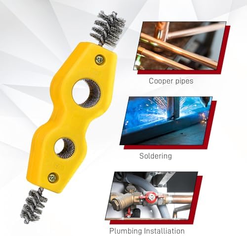 4 in 1 Car Battery Cleaning Brush, Battery Terminal Cleaner, Anti-Rust Auto Battery Cleaner with Steel Wire, Car Accessories Vehicle Machine Parts Clean Tools for Most Vehicles (Yellow) - Image 4