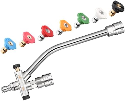 FENG PAI Foam Cannon Dual-Connector Accessory, Pressure Washer Double Tip Attachment for Soap Cannon with 7PCS Pressure Washer Sprayer Nozzles for Car Wash,1/4" Quick Connect, Without Foam Cannon by FENGPAI