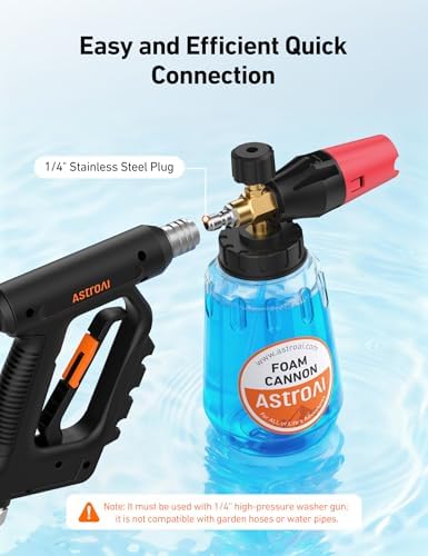 AstroAI Foam Cannon for Pressure Washer with 1/4" Quick Connect Plug, 1 L - Image 4