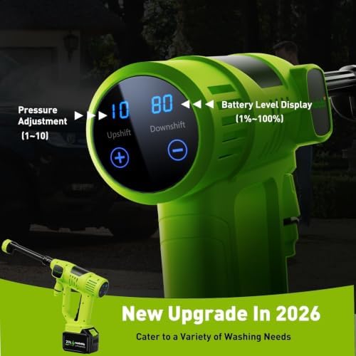 Cordless Car Washer, 1100PSI, Portable Cleaning Tool with 6-in-1 Nozzle - Image 3