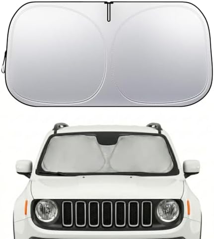 Patriot Renegade Windshield Sun Shade, Custom Fit Foldable Front Window Sunshade Visor, UV and Heat Block Interior Protector, Fits 2007–2025 Patriot and 2015–2025 Renegade by Nwgl