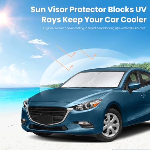 Custom Fit Mazda 3 Windshield Sunshade for Mazda 3 2019-2024 2025 2026 - Image 5