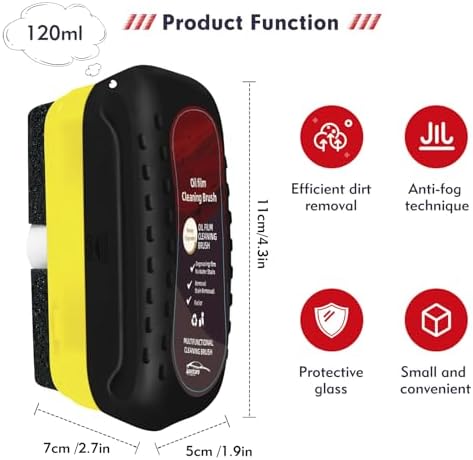 Automotive Oil Film Cleaning Brush, Car Glass Oil Film Cleaner, Anti-Rain Fog Car Glass Cleaner, Car Windshield Cleaner for Improved Clarity and Visibility - Image 6