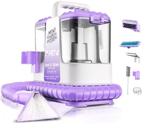 Portable Carpet & Upholstery Cleaner Machine for Pets, Deep Stain Remover with Powerful Suction, Spot Cleaner for Couch, Sofa, Rug, Car Interior & Pet Messes, Dual Tank Portable Carpet Cleaner by Unknown