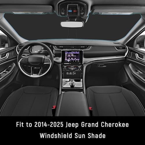 Windshield Sun Shade for Jeep 2014-2025 2026 Grand Cherokee Accessories (OEM Size) Auto Interior Front Window Sun Visor Heat Protection - Image 2