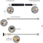 Selkie Pressure Washer Extension Wand Upgrade Power Washer Lance with Spray Nozzle Tips,30°,90°,120° Curved Rod, 1/4’’Quick Connect, Replacement for Anti-Leaked Ring 4000 PSI… - Image 3