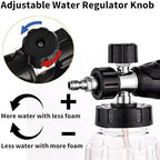 FENG PAI Foam Cannon for Pressure Washer with Dual-Connector Accessory, 7 Power Washer Sprayer Nozzles, 1/4" Quick Connect Double Tip Attachment Soap Bottle Sprayer Soap, 3600 PSI (Clear) - Image 2