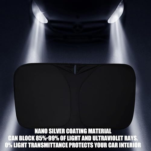 Bestview Windshield Sun Shade Compatible with 2014-2024 2025 Dodge Ram ProMaster Full Size Cargo Van, Front Window Sunshade Sun Visor Protective Film Blocks UV Heat, Foldable 3-Layer 210T Material - Image 6