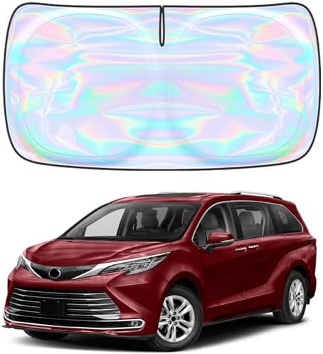 Windshield Sun Shade for Toyota Sienna 2021-2026 - 4 Layers Sunshade Compatible with Toyota Sienna Foldable Front Window Sunshade Sun Visor Protector Block UV Rays Keep Your Car Cooler Car Accessories by Unknown