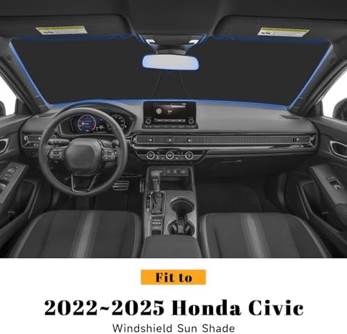 Car Windshield Sun Shade for Honda 2022-2025 2026 Civic Accessories (OEM Design) Reflective Foldable Heat Insulation Sunshade for Ultimate Protection - Image 2