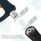 Sooprinse Short Pressure Washer Gun with Foam Cannon, High Pressure Washer Gun Snow Foam Lance with 1/4 Inch Quick Connector, 5 Nozzle Tips with Car Wash Mitt, 3000 PSI, 1 Liter - Image 2